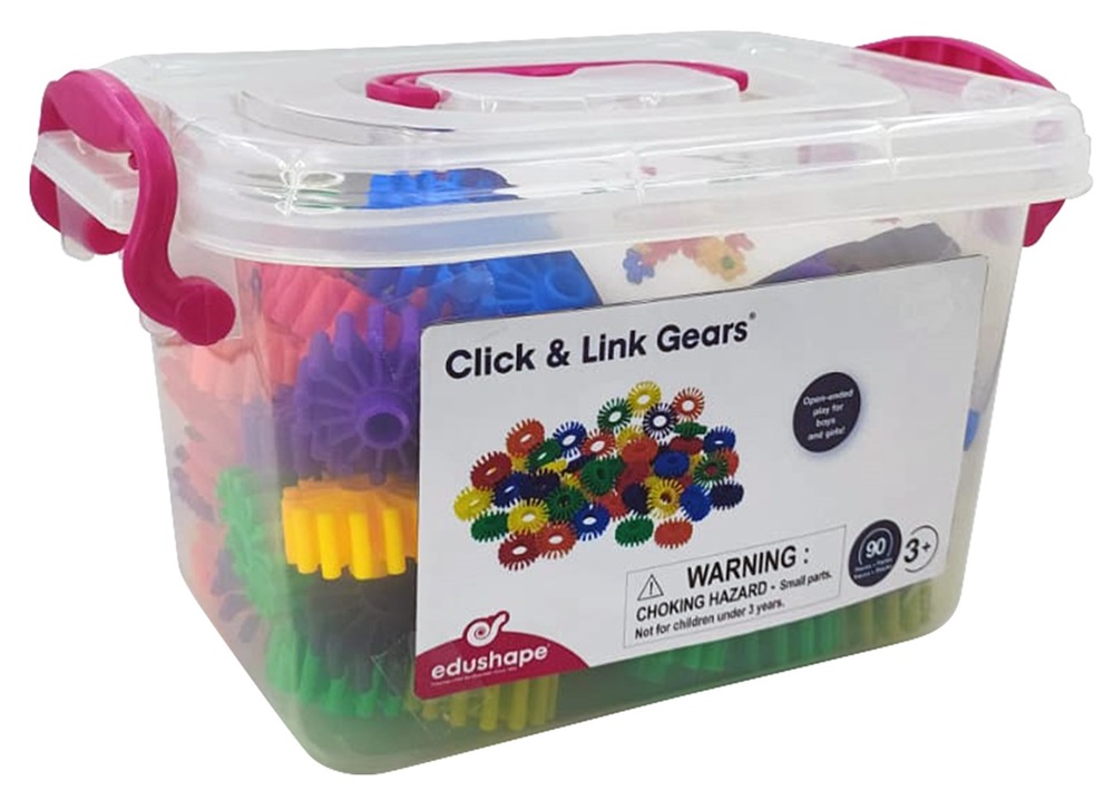 BrightKidz Educational Toys - Click & Link Gears 90 Pieces