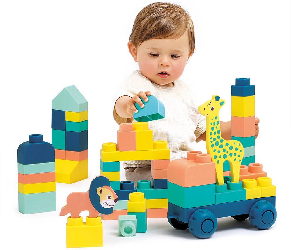BrightKidz Educational Toys - Ludi Briqui My First Building Blocks 53 pcs
